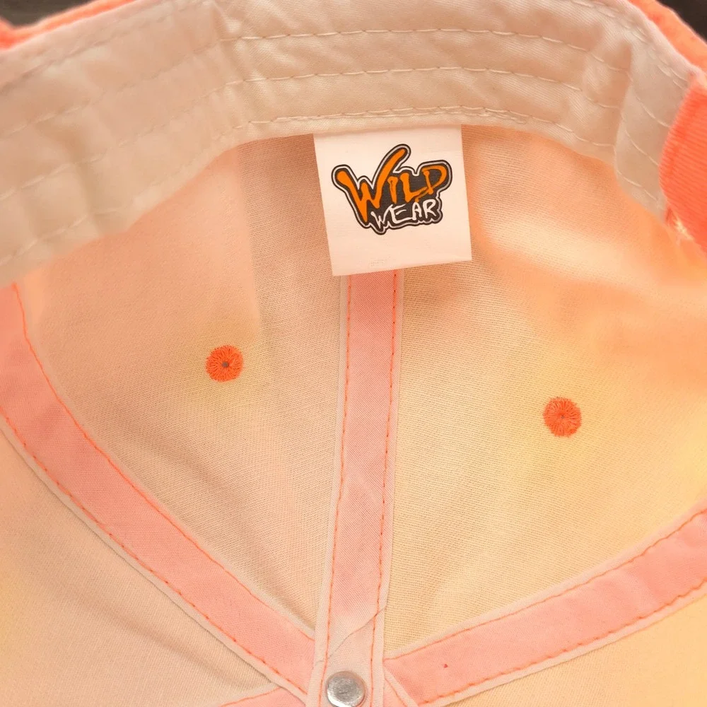 Wild Wear Hat Cap Strap Back Orange Women Travel Hair Don't Care Happy Travels
